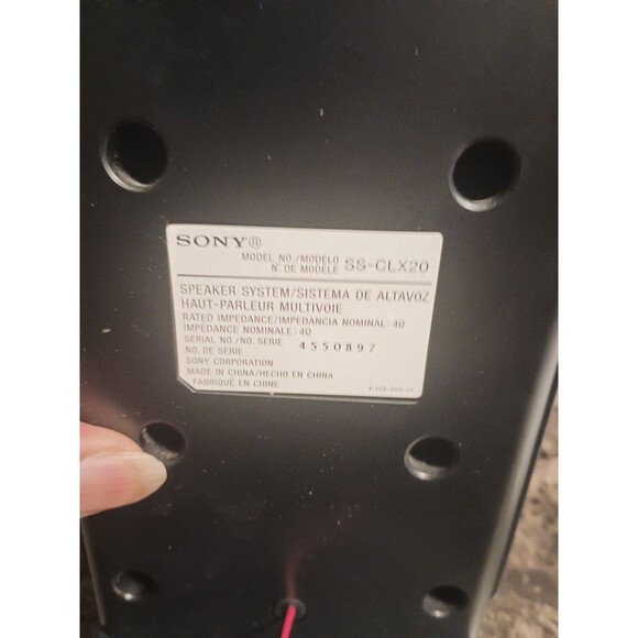 Only One Speaker Sony SS-CLX20 Speakers - Picture 3 of 3